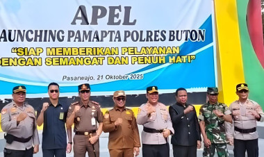 Wakil Bupati Buton Hadiri Launching Pamapta dan Pembukaan Turnamen Bola Voli di Wasuemba